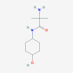 molecular formula C10H20N2O2 B13020645 2-amino-N-(4-hydroxycyclohexyl)-2-methylpropanamide 