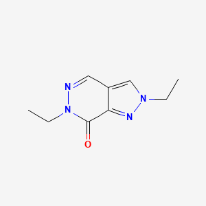 molecular formula C9H12N4O B13020687 2,6-Diethyl-2,6-dihydro-7H-pyrazolo[3,4-d]pyridazin-7-one 