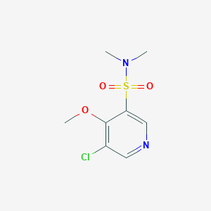 molecular formula C8H11ClN2O3S B13020695 5-Chloro-4-methoxy-N,N-dimethylpyridine-3-sulfonamide 
