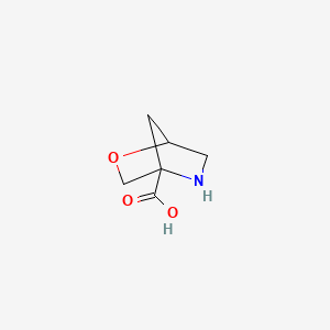 molecular formula C6H9NO3 B13020722 2-Oxa-5-azabicyclo[2.2.1]heptane-4-carboxylic acid 