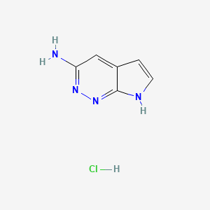 molecular formula C6H7ClN4 B13020793 7H-Pyrrolo[2,3-c]pyridazin-3-amine hydrochloride CAS No. 1638761-13-3