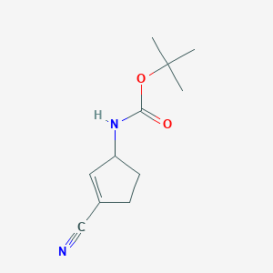 molecular formula C11H16N2O2 B13020805 tert-Butyl (3-cyanocyclopent-2-en-1-yl)carbamate 
