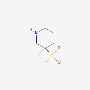 molecular formula C7H13NO2S B13020809 1-Thia-6-azaspiro[3.5]nonane1,1-dioxide 