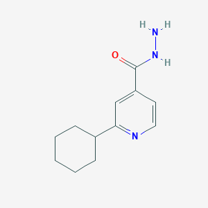 molecular formula C12H17N3O B13020812 2-Cyclohexylisonicotinohydrazide 