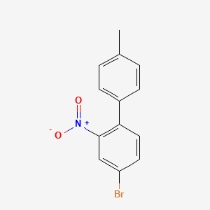 molecular formula C13H10BrNO2 B13020814 4-Bromo-4'-methyl-2-nitro-1,1'-biphenyl 