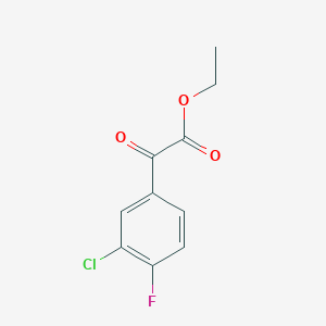 molecular formula C10H8ClFO3 B1302082 Ethyl 3-chloro-4-fluorobenzoylformate CAS No. 845790-53-6
