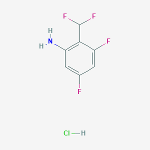 molecular formula C7H6ClF4N B13020831 2-(Difluoromethyl)-3,5-difluoroaniline hydrochloride 