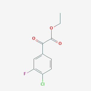 molecular formula C10H8ClFO3 B1302084 Ethyl 4-chloro-3-fluorobenzoylformate CAS No. 845790-56-9
