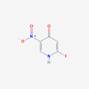 molecular formula C5H3FN2O3 B13020930 2-Fluoro-5-nitropyridin-4-ol 