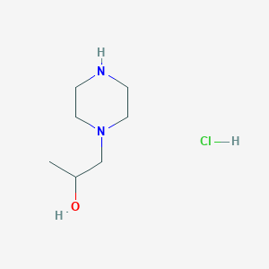 molecular formula C7H17ClN2O B13020934 1-(Piperazin-1-yl)propan-2-ol hydrochloride 