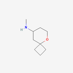 molecular formula C9H17NO B13020942 N-Methyl-5-oxaspiro[3.5]nonan-8-amine 