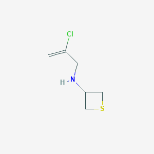 molecular formula C6H10ClNS B13020956 N-(2-Chloroallyl)thietan-3-amine 