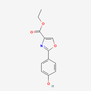 molecular formula C12H11NO4 B1302096 Ethyl 2-(4-hydroxyphenyl)oxazole-4-carboxylate CAS No. 200400-76-6