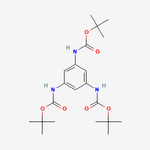 molecular formula C21H33N3O6 B13020992 tri-tert-Butyl benzene-1,3,5-triyltricarbamate 