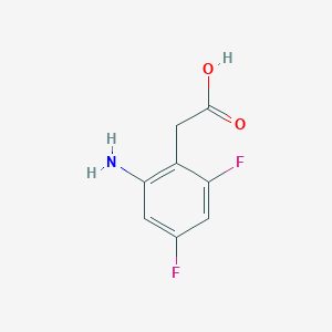 molecular formula C8H7F2NO2 B13021004 2-(2-Amino-4,6-difluorophenyl)acetic acid 