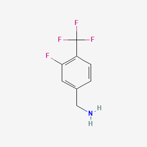 molecular formula C8H7F4N B1302107 3-Fluoro-4-(trifluoromethyl)benzylamine CAS No. 235106-09-9