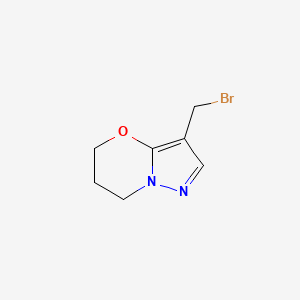 molecular formula C7H9BrN2O B13021084 3-(Bromomethyl)-6,7-dihydro-5H-pyrazolo[5,1-b][1,3]oxazine 