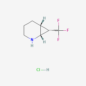 molecular formula C7H11ClF3N B13021129 (1R,6R,7S)-7-(trifluoromethyl)-2-azabicyclo[4.1.0]heptane hydrochloride 
