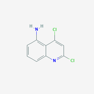 molecular formula C9H6Cl2N2 B13021130 2,4-Dichloroquinolin-5-amine 