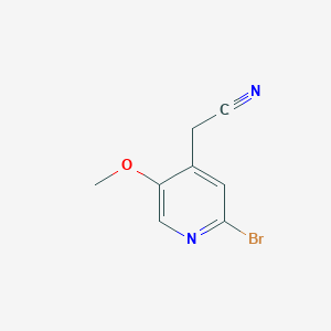 molecular formula C8H7BrN2O B13021141 2-(2-Bromo-5-methoxypyridin-4-yl)acetonitrile 