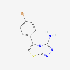 molecular formula C10H7BrN4S B13021155 5-(4-Bromophenyl)thiazolo[2,3-c][1,2,4]triazol-3-amine 