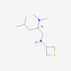molecular formula C11H24N2S B13021167 N2,N2,4-Trimethyl-N1-(thietan-3-yl)pentane-1,2-diamine 