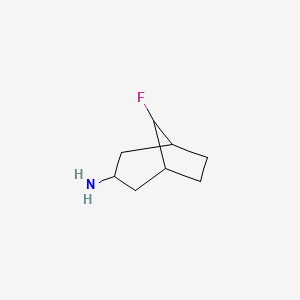 molecular formula C8H14FN B13021216 8-Fluorobicyclo[3.2.1]octan-3-amine 