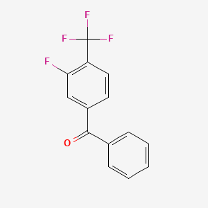 molecular formula C14H8F4O B1302125 3-Fluoro-4-(trifluoromethyl)benzophenone CAS No. 243128-47-4