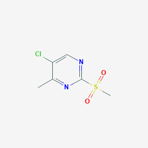 molecular formula C6H7ClN2O2S B13021256 5-Chloro-4-methyl-2-(methylsulfonyl)pyrimidine 
