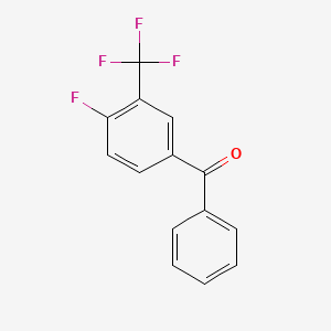 molecular formula C14H8F4O B1302127 4-Fluoro-3-(trifluoromethyl)benzophenone CAS No. 239087-04-8