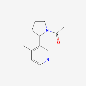 molecular formula C12H16N2O B13021281 1-(2-(4-Methylpyridin-3-yl)pyrrolidin-1-yl)ethanone 