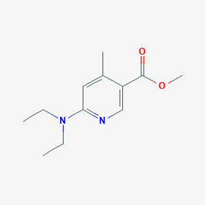 molecular formula C12H18N2O2 B13021316 Methyl 6-(diethylamino)-4-methylnicotinate 