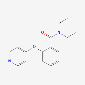 molecular formula C16H18N2O2 B13021326 N,N-Diethyl-2-(pyridin-4-yloxy)benzamide 