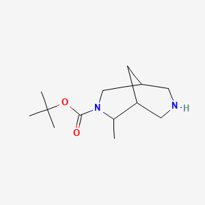 molecular formula C13H24N2O2 B13021386 Tert-butyl 2-methyl-3,7-diazabicyclo[3.3.1]nonane-3-carboxylate 
