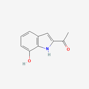molecular formula C10H9NO2 B13021425 1-(7-Hydroxy-1H-indol-2-yl)ethanone 