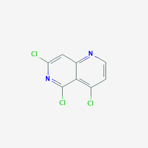 molecular formula C8H3Cl3N2 B13021431 4,5,7-Trichloro-1,6-naphthyridine 