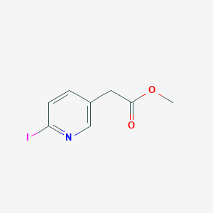molecular formula C8H8INO2 B13021464 Methyl 2-(6-iodopyridin-3-yl)acetate 