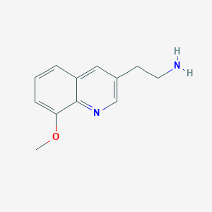 molecular formula C12H14N2O B13021469 2-(8-Methoxyquinolin-3-yl)ethan-1-amine 