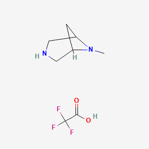 molecular formula C8H13F3N2O2 B13021474 6-Methyl-3,6-diazabicyclo[3.1.1]heptane trifluoroacetate 