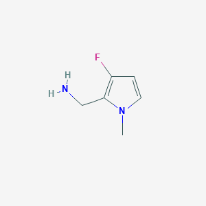 molecular formula C6H9FN2 B13021631 (3-Fluoro-1-methyl-1H-pyrrol-2-yl)methanamine 