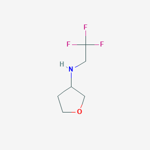 molecular formula C6H10F3NO B13021667 N-(2,2,2-Trifluoroethyl)tetrahydrofuran-3-amine 