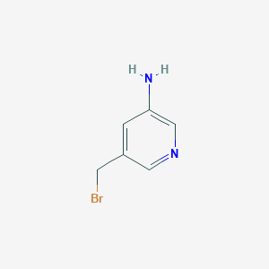molecular formula C6H7BrN2 B13021681 5-(Bromomethyl)pyridin-3-amine 