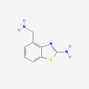molecular formula C8H9N3S B13021706 4-(Aminomethyl)benzo[d]thiazol-2-amine 