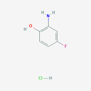 molecular formula C6H7ClFNO B13021721 2-Amino-4-fluorophenol hydrochloride CAS No. 87855-73-0