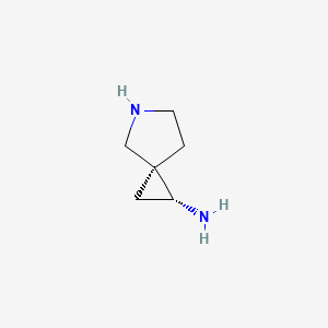 molecular formula C6H12N2 B13021733 (1R,3S)-5-Azaspiro[2.4]heptan-1-amine 