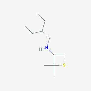 molecular formula C11H23NS B13021744 N-(2-Ethylbutyl)-2,2-dimethylthietan-3-amine 