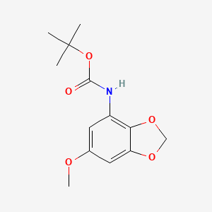 molecular formula C13H17NO5 B13021781 tert-Butyl (6-methoxybenzo[d][1,3]dioxol-4-yl)carbamate 