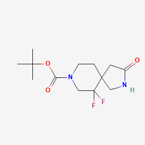 molecular formula C13H20F2N2O3 B13021783 tert-Butyl6,6-difluoro-3-oxo-2,8-diazaspiro[4.5]decane-8-carboxylate 