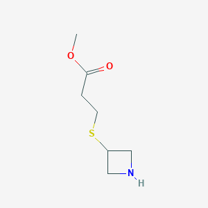 molecular formula C7H13NO2S B13021818 Methyl 3-(azetidin-3-ylsulfanyl)propanoate 