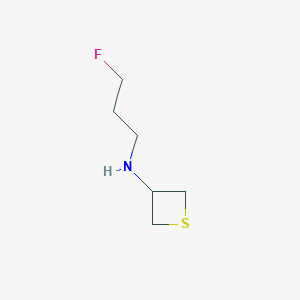molecular formula C6H12FNS B13021904 N-(3-Fluoropropyl)thietan-3-amine 